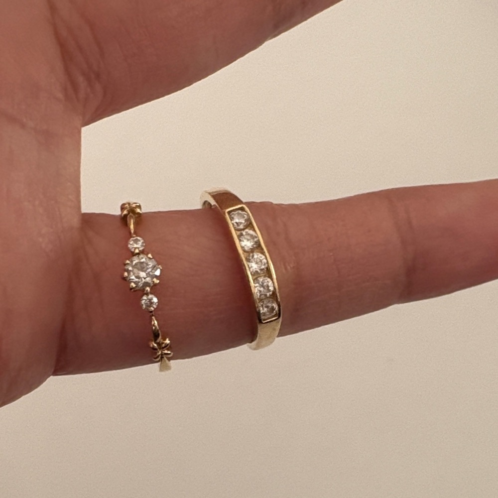 10k gold rings (size 4)